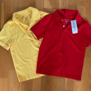 Cat & Jack Red and Yellow Kids Polo Shirts. Size S 6/7.